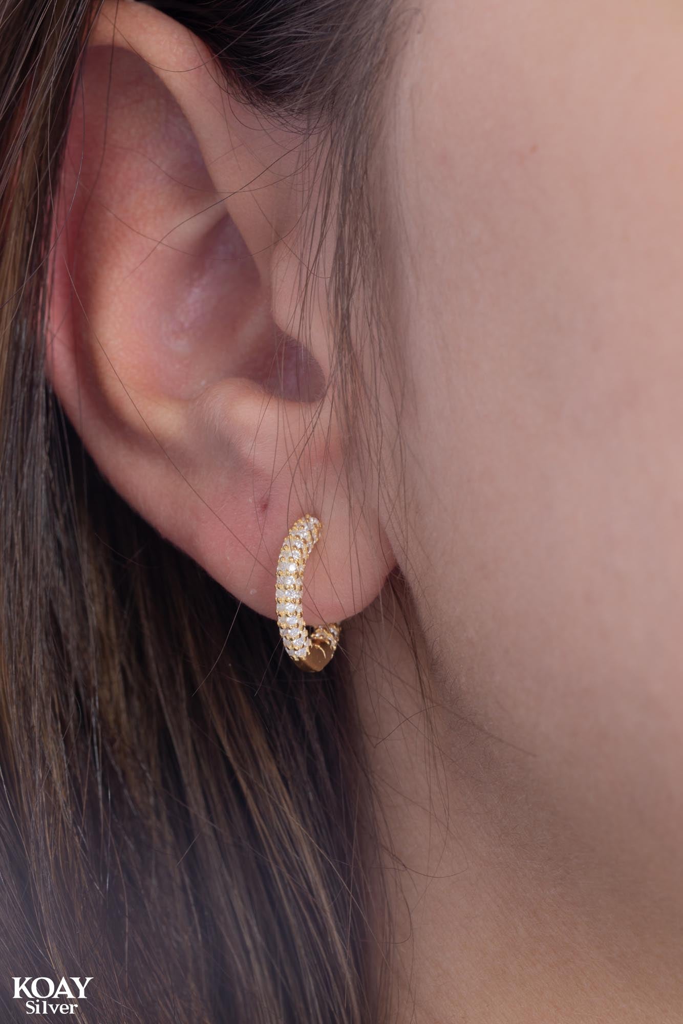 Zircons GP Hoop Earring