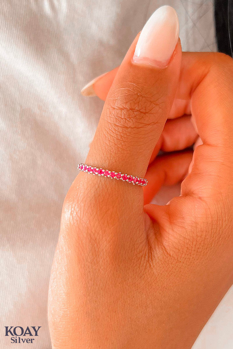 Zircon (071-Fuchsia) Ring