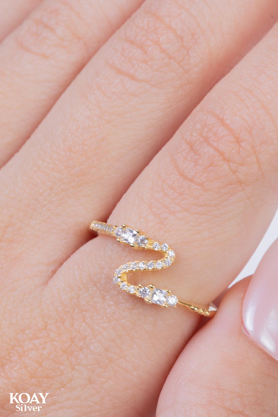 Zircon Wave Ring (056-GP)