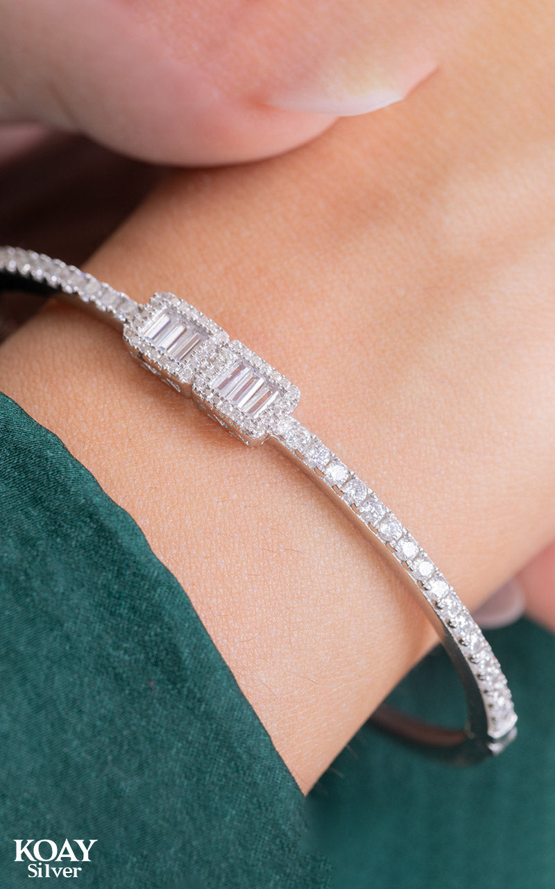 Zircon Square Bangle