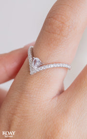 Wave Zircon Ring (057-S)