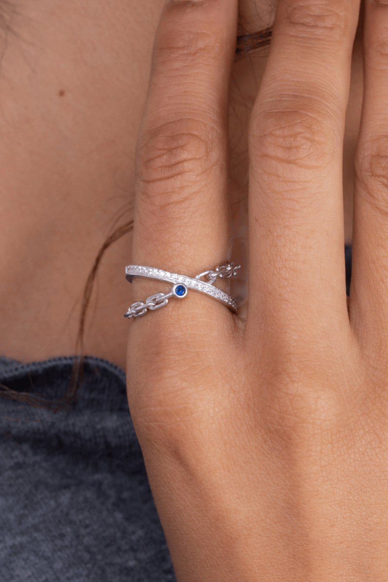 Zircon Blue X (05) Ring