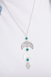 silver & Malachite Necklace