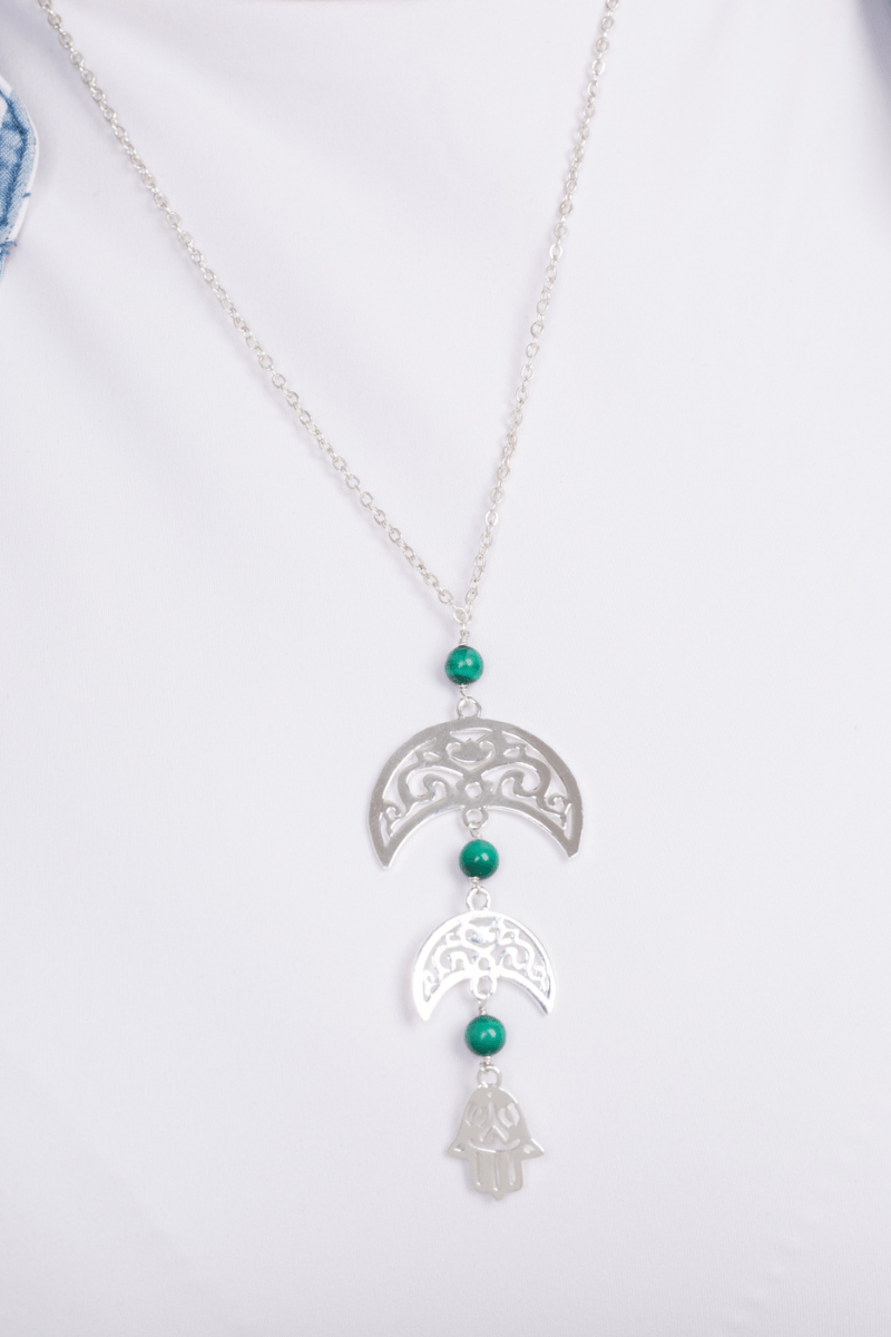 silver & Malachite Necklace