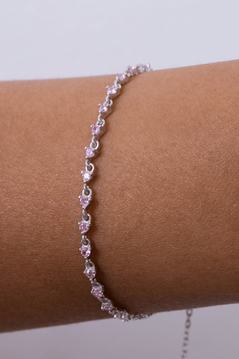 Zircons Rose (010) Bracelet