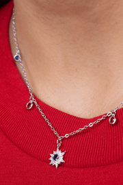 Zircon Northstar Pink & Blue Necklace