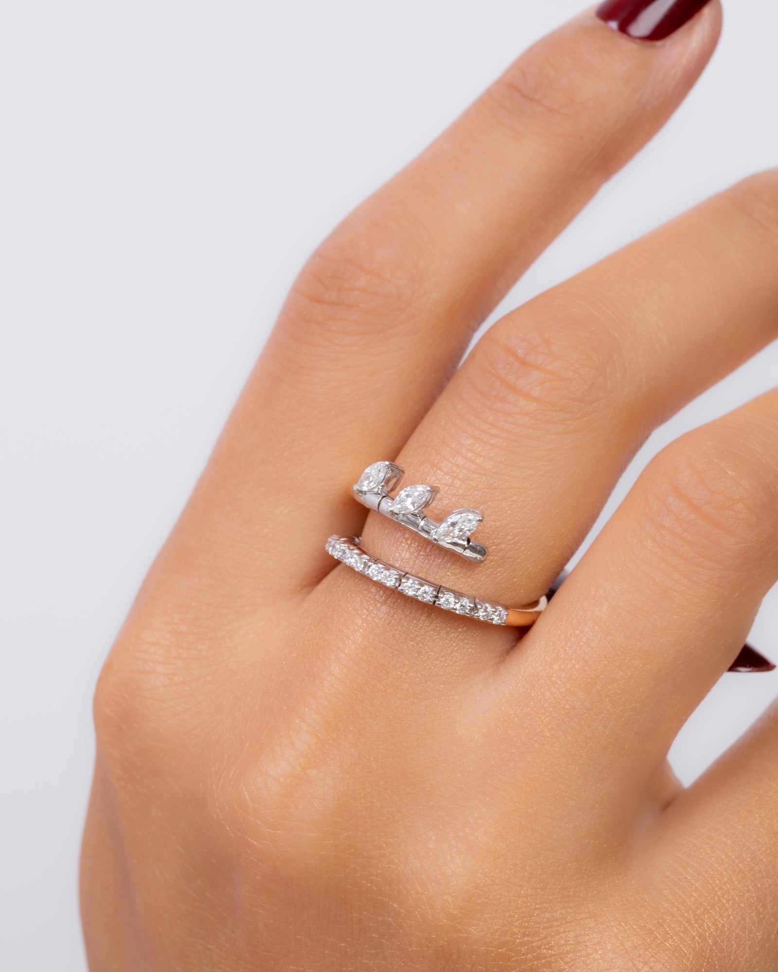 18K Rose Gold Diamond Ring - RA7668