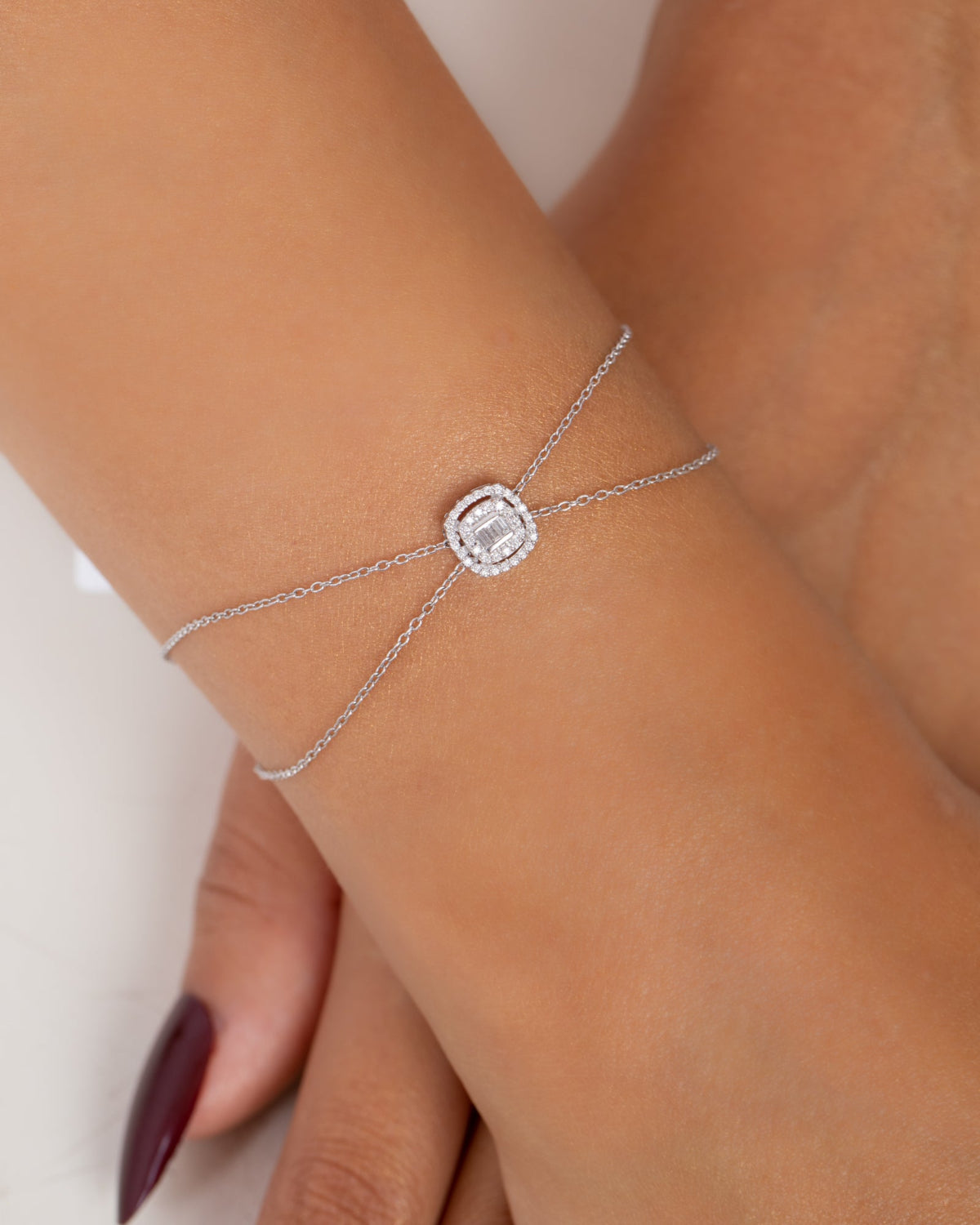 18K White Gold Diamond Bracelet - RA7267