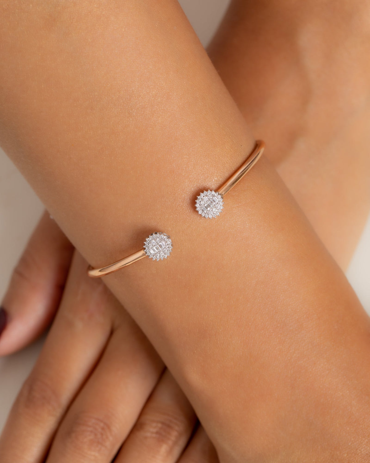 18K Rose Gold Diamond Bangle - RA9264