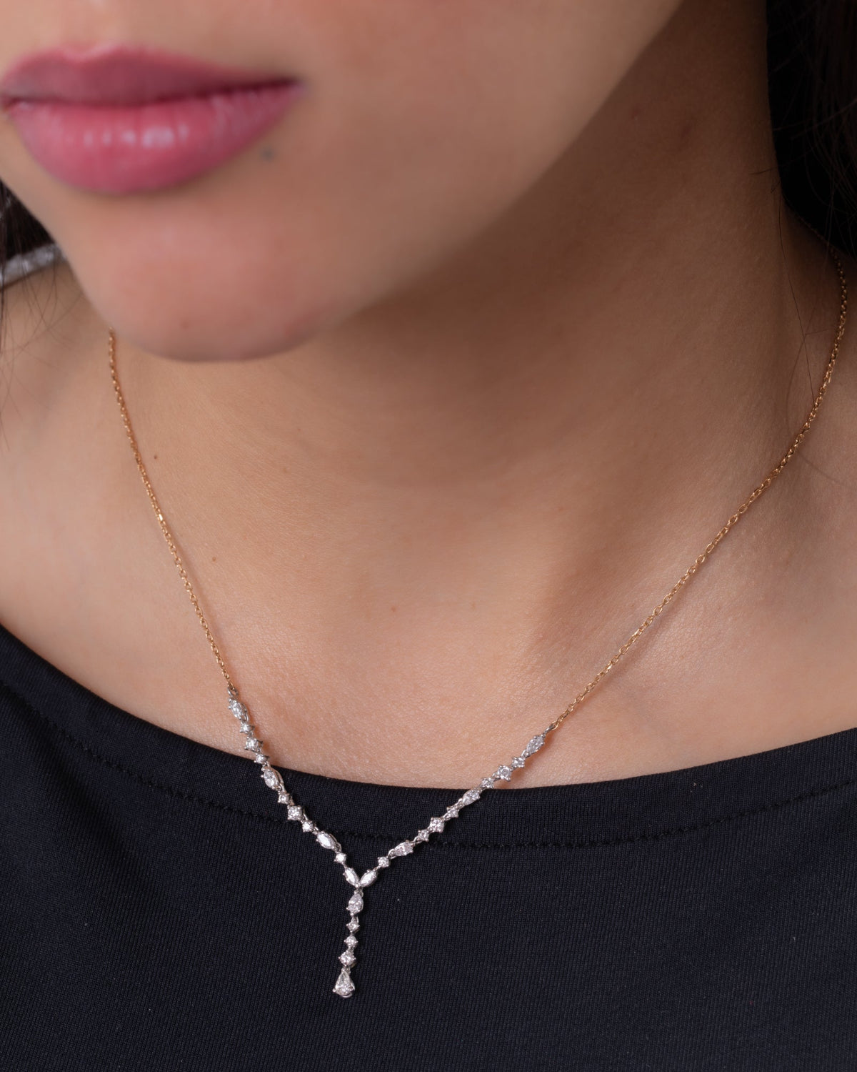 18K Gold Diamond Necklace - RA14319