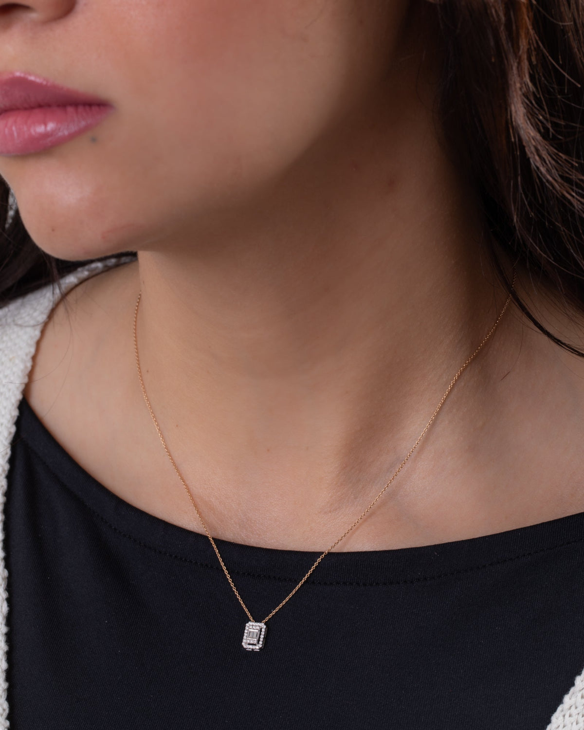 18K Gold Diamond Necklace - RA7267