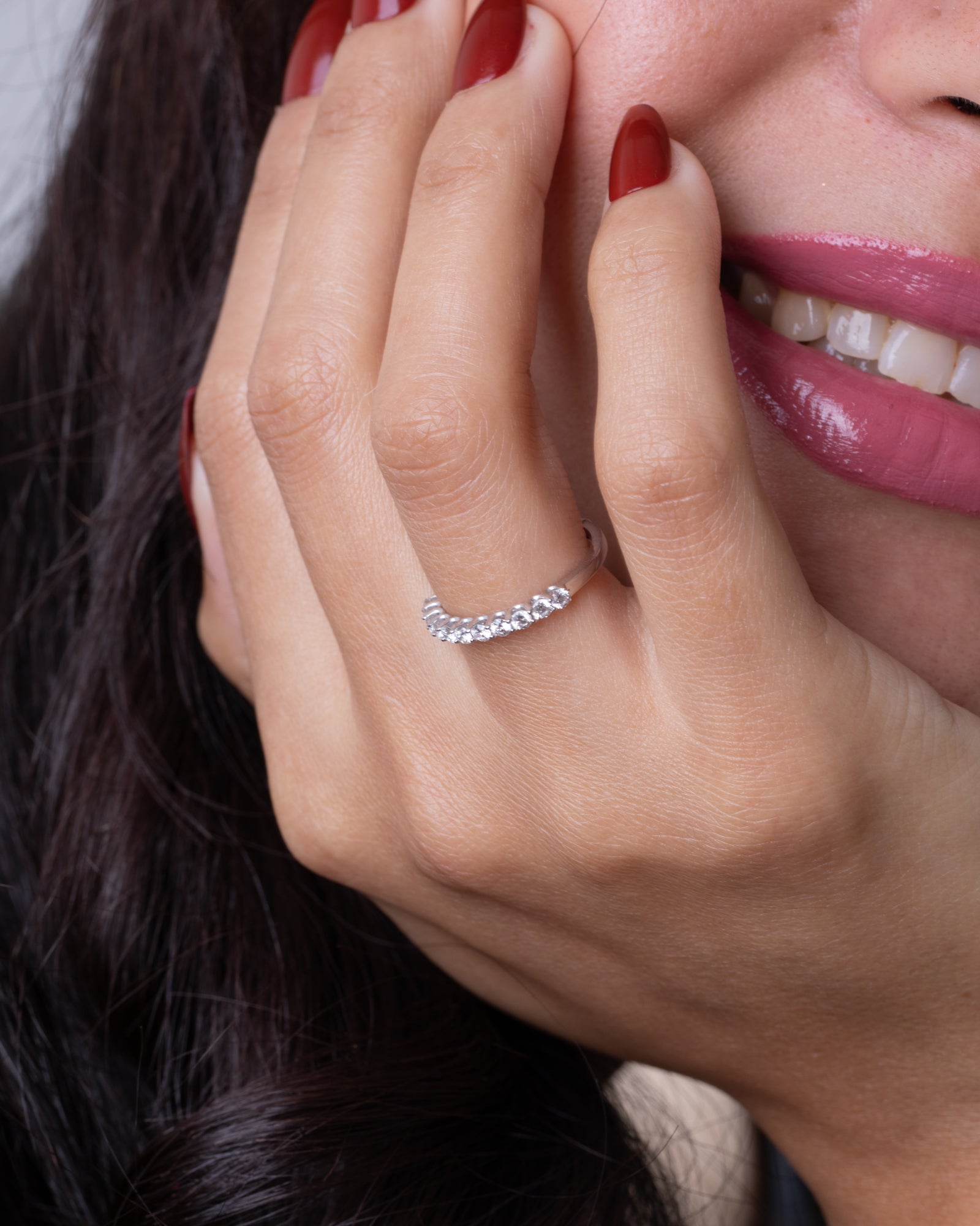 18K White Gold Diamond Ring - RA17860