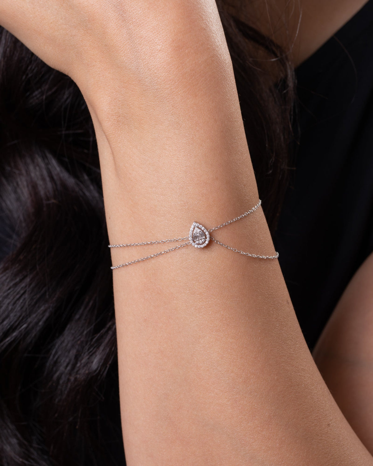 18K White Gold Diamond Bracelet - SA1285
