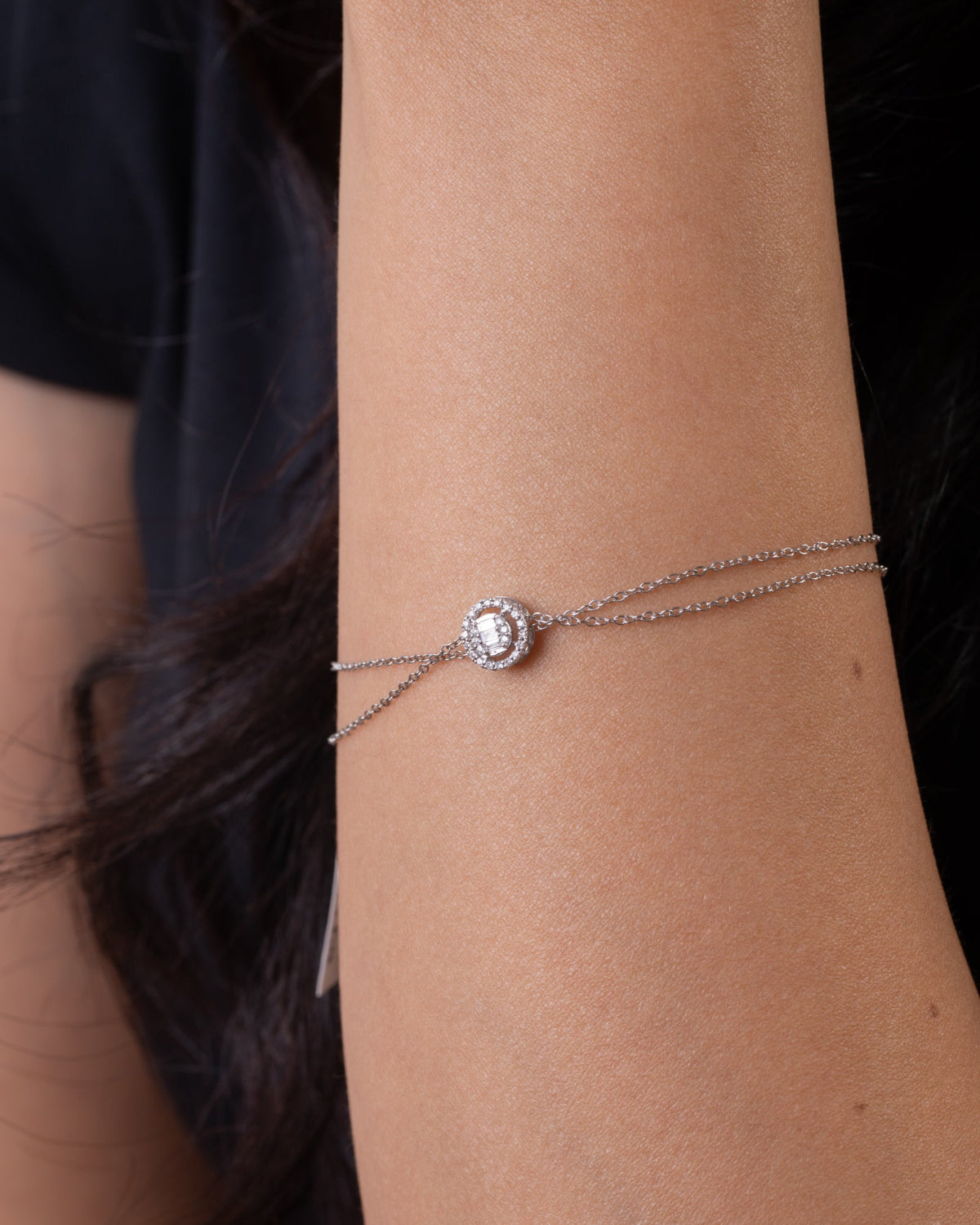 18K White Gold Diamond Bracelet - SA1297