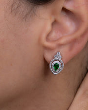 Zircon Oval Green (05) Earring
