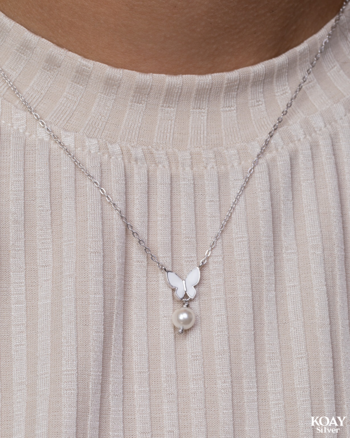 Sadaf Butterfly Pearl Necklace