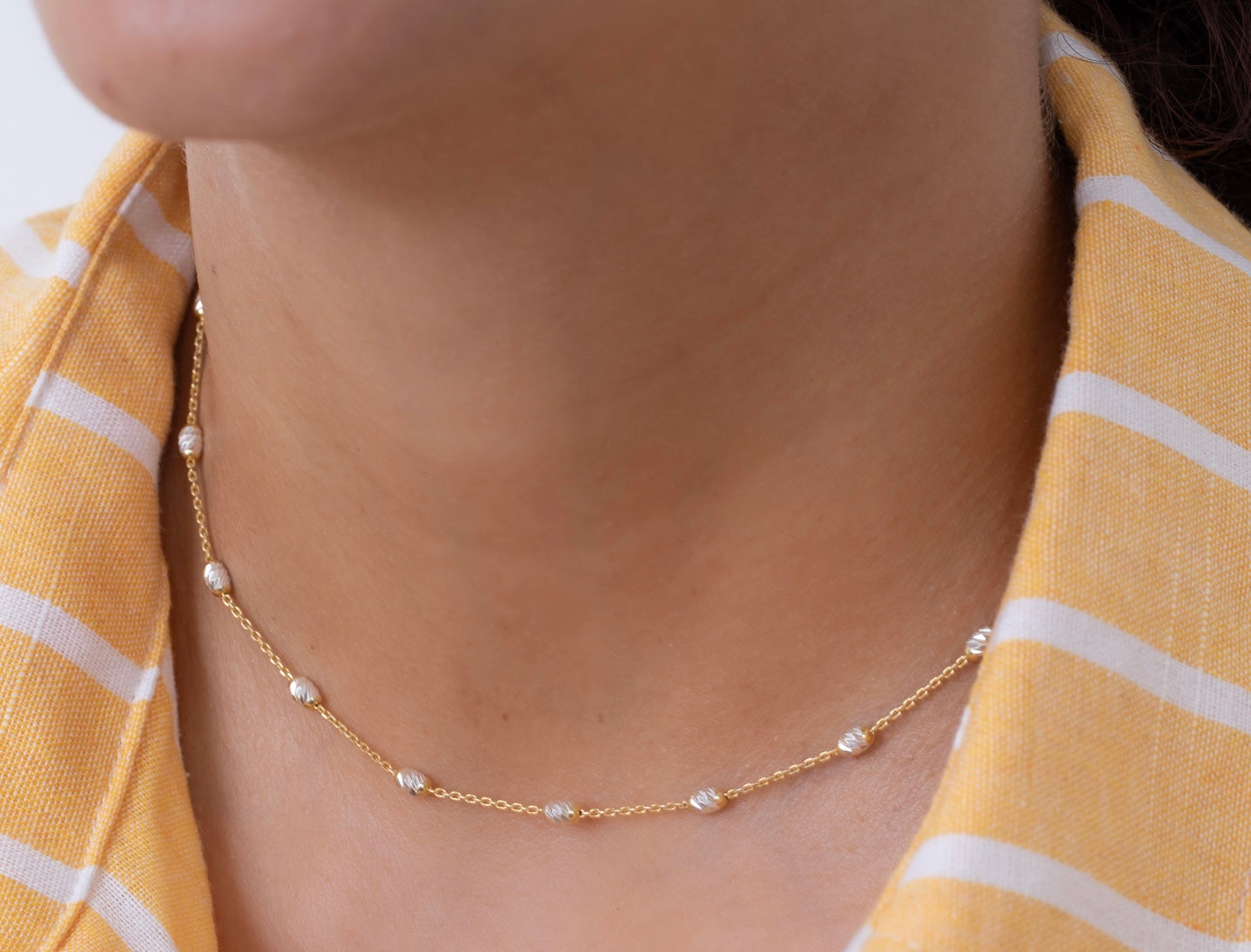 Ovals Mix Gold Necklace