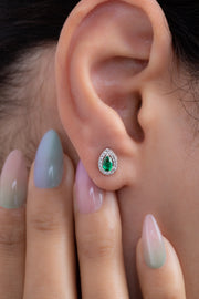 Oval Zircon (01) Green Earring