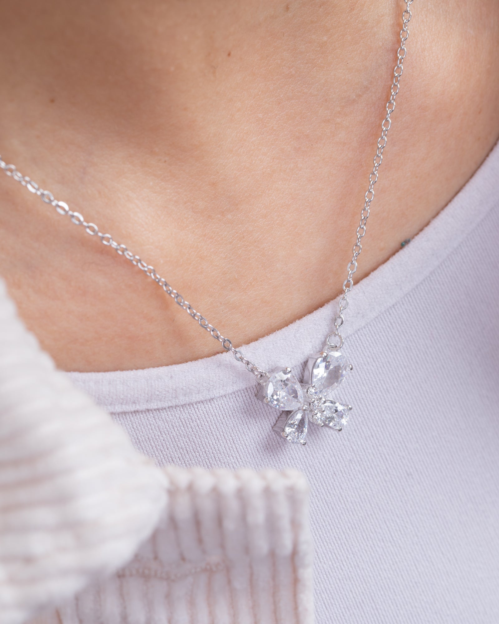Zircon Butterfly (09) Necklace