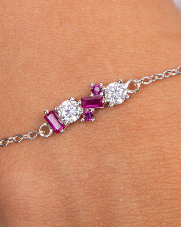Zircon Pink And Purple Bracelet (01)