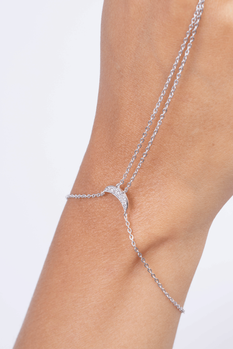 Zircon Crescent Handchain