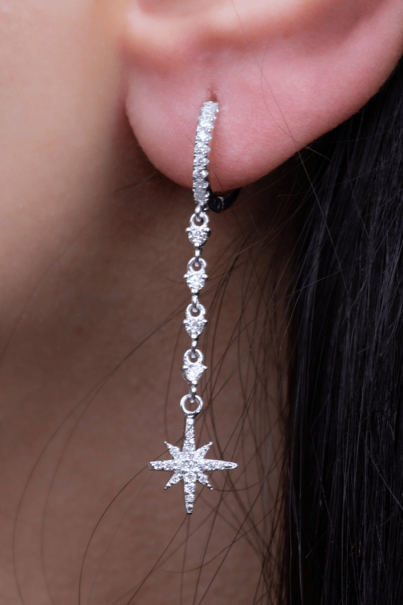 Zircon Northstar Hoop (01) Earring