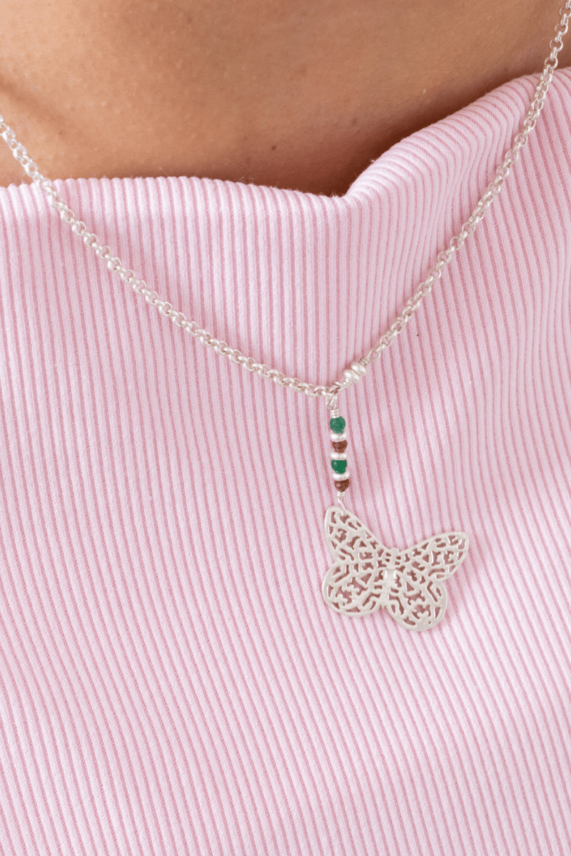 Colored Butterfly Necklace