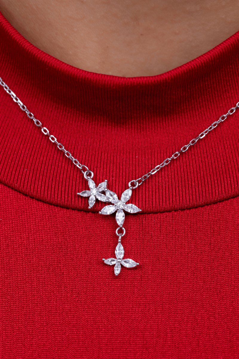Zircon Flower (08) Necklace