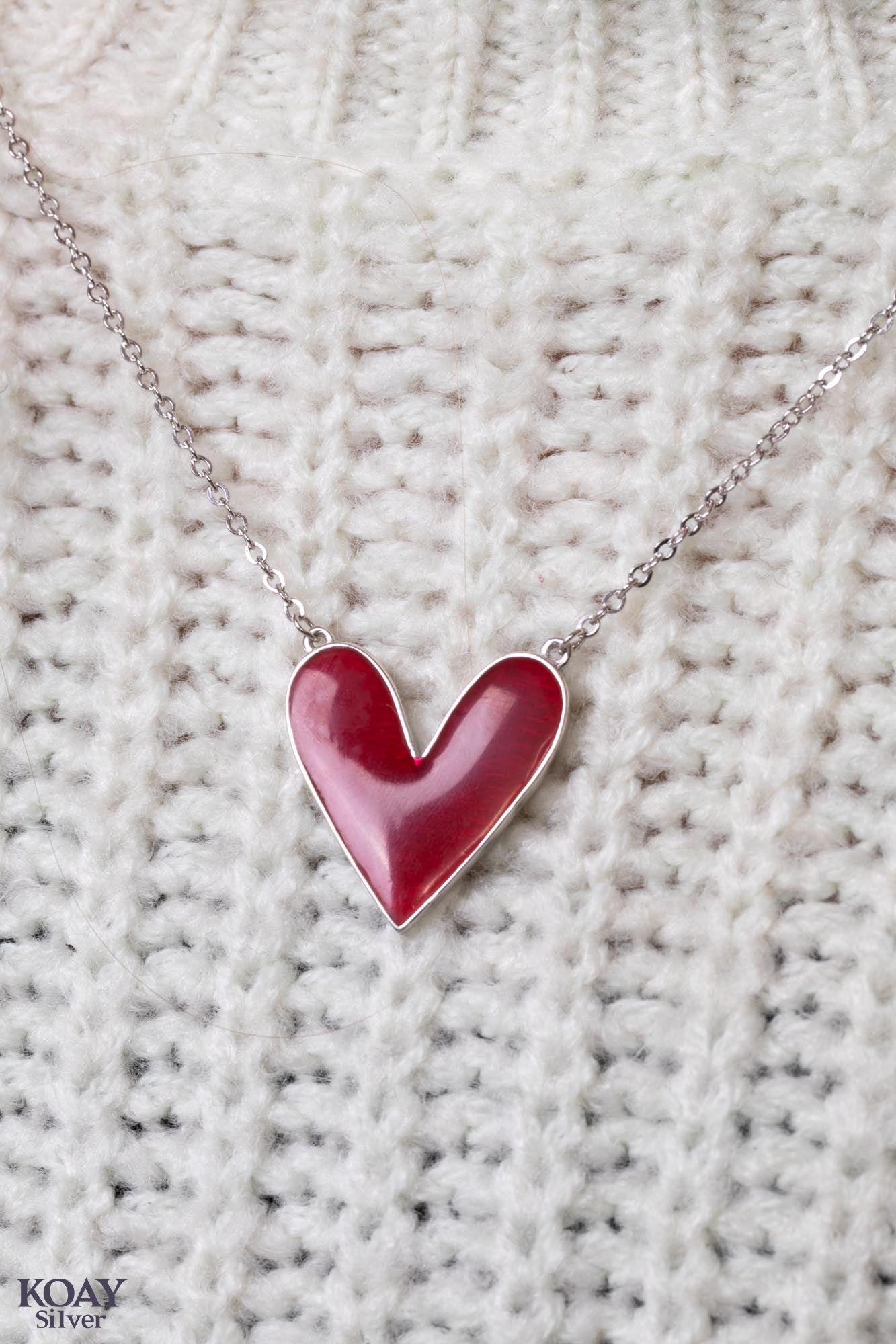 Large Red Heart Necklace