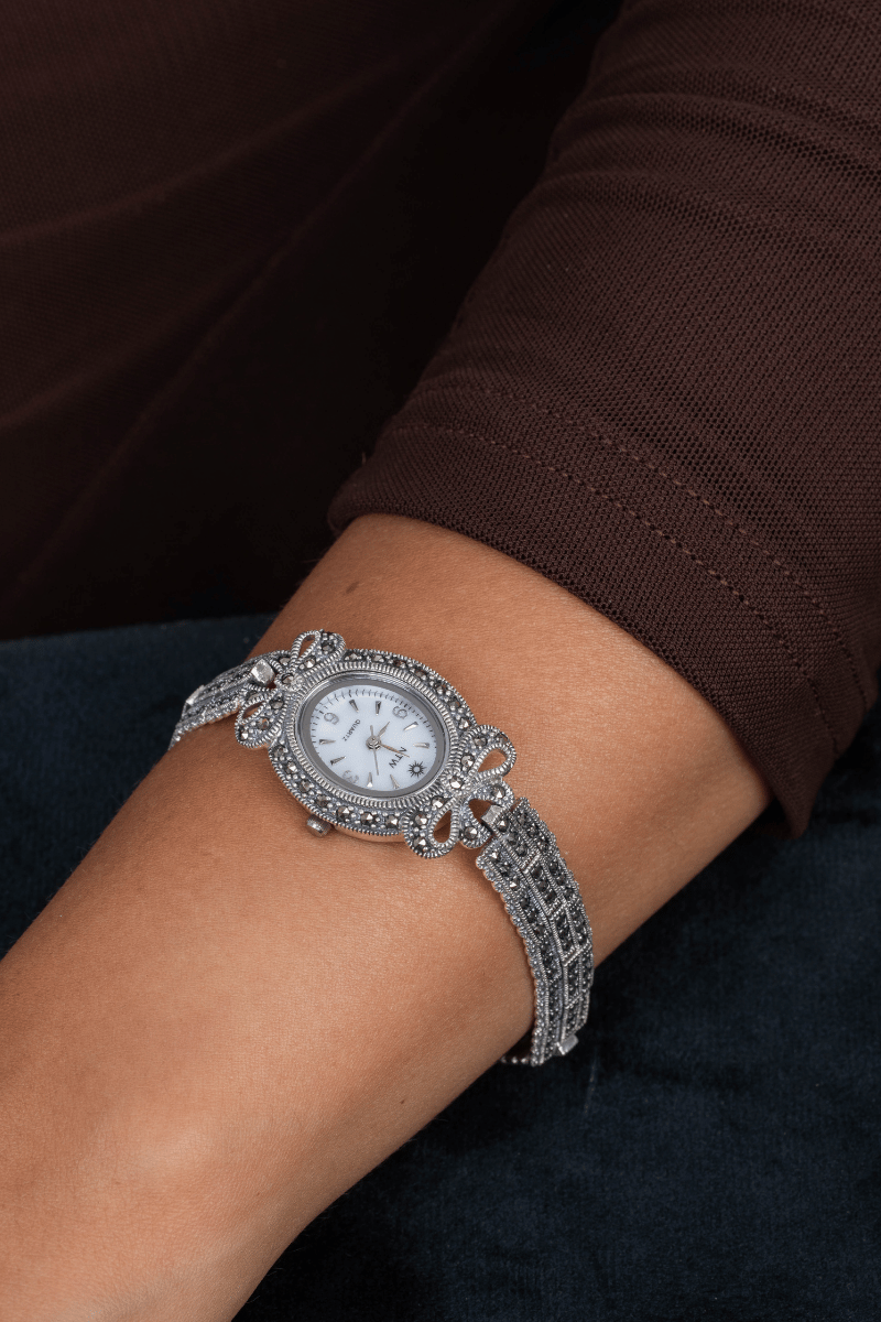 Vintage Marcasite Bow Watch