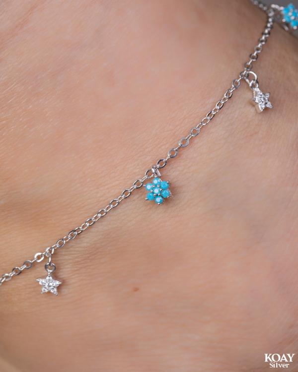 Turquoise Flower And Star A