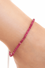 Burgundy Stones Anklet