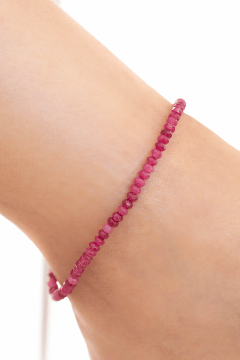 Burgundy Stones Anklet