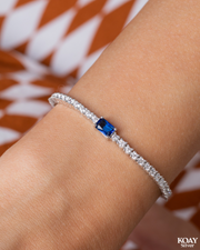 Zircon Blue Tennis Bracelet