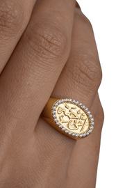 Zircon Omy Gana Gold Plated Ring