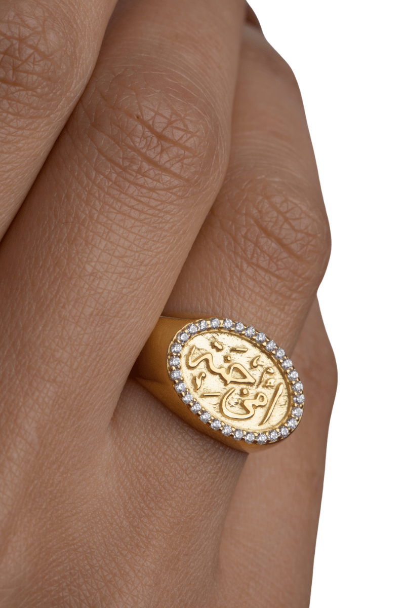 Zircon Omy Gana Gold Plated Ring