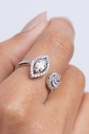 Zircon Circle & Oval Ring