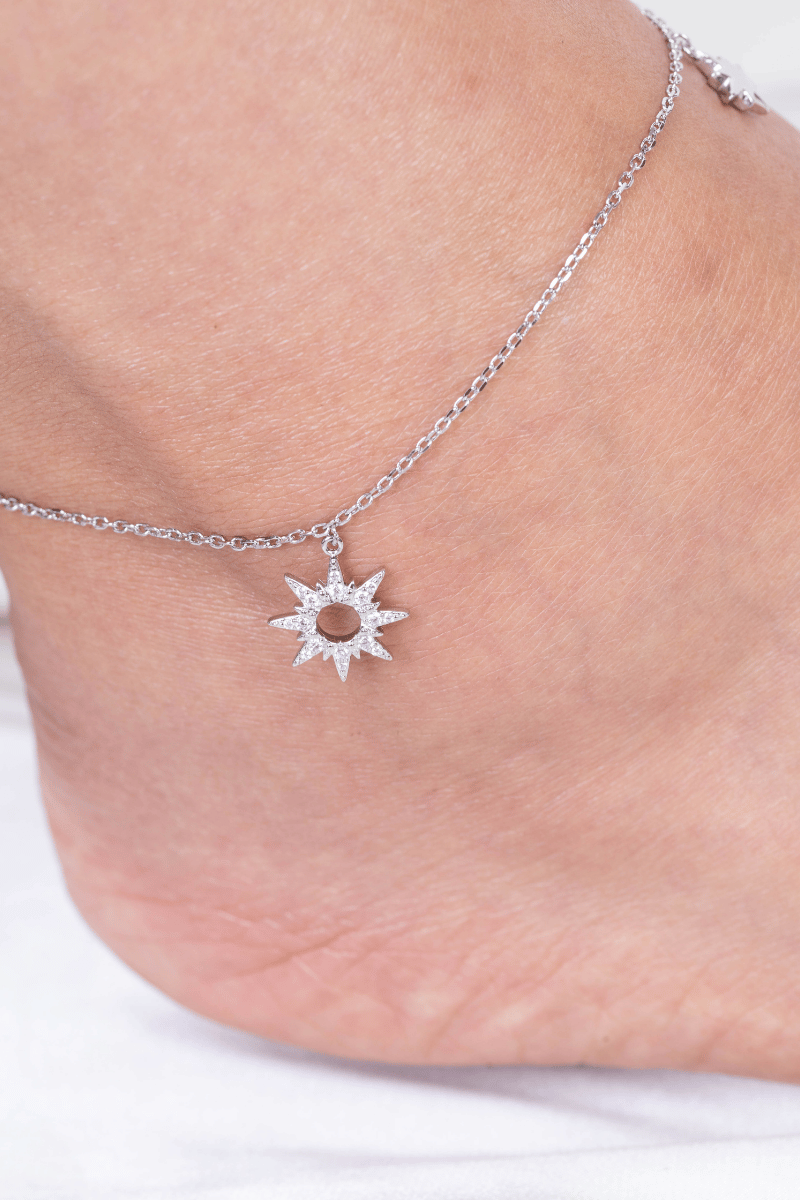 Zircon Sun & Northstar Anklet