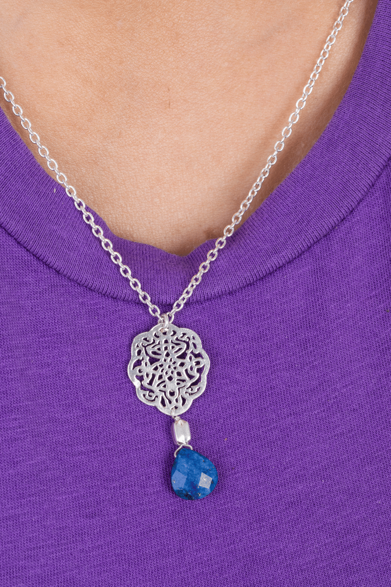 Lapis Drop Stone Necklace