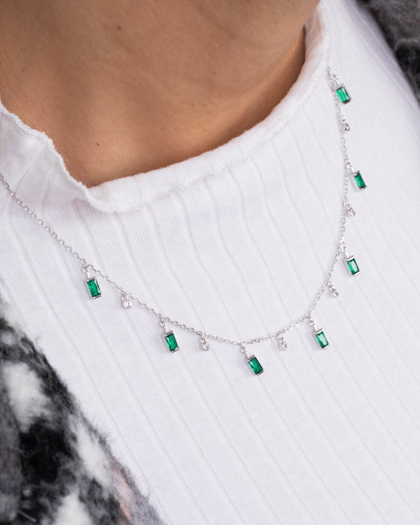 Zircon (025) Green Necklace