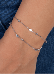 Oval & balls Double Layer  Bracelet (01)