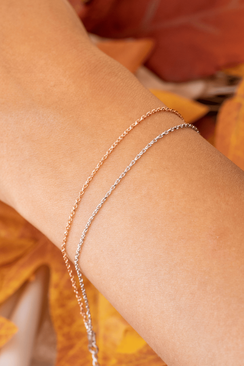 Mix Rose Gold Two Layers Bracelet