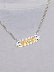 Blue Zircon Arabic All I Can See Necklace