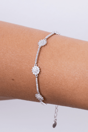 Zircon Flower (011) Bracelet