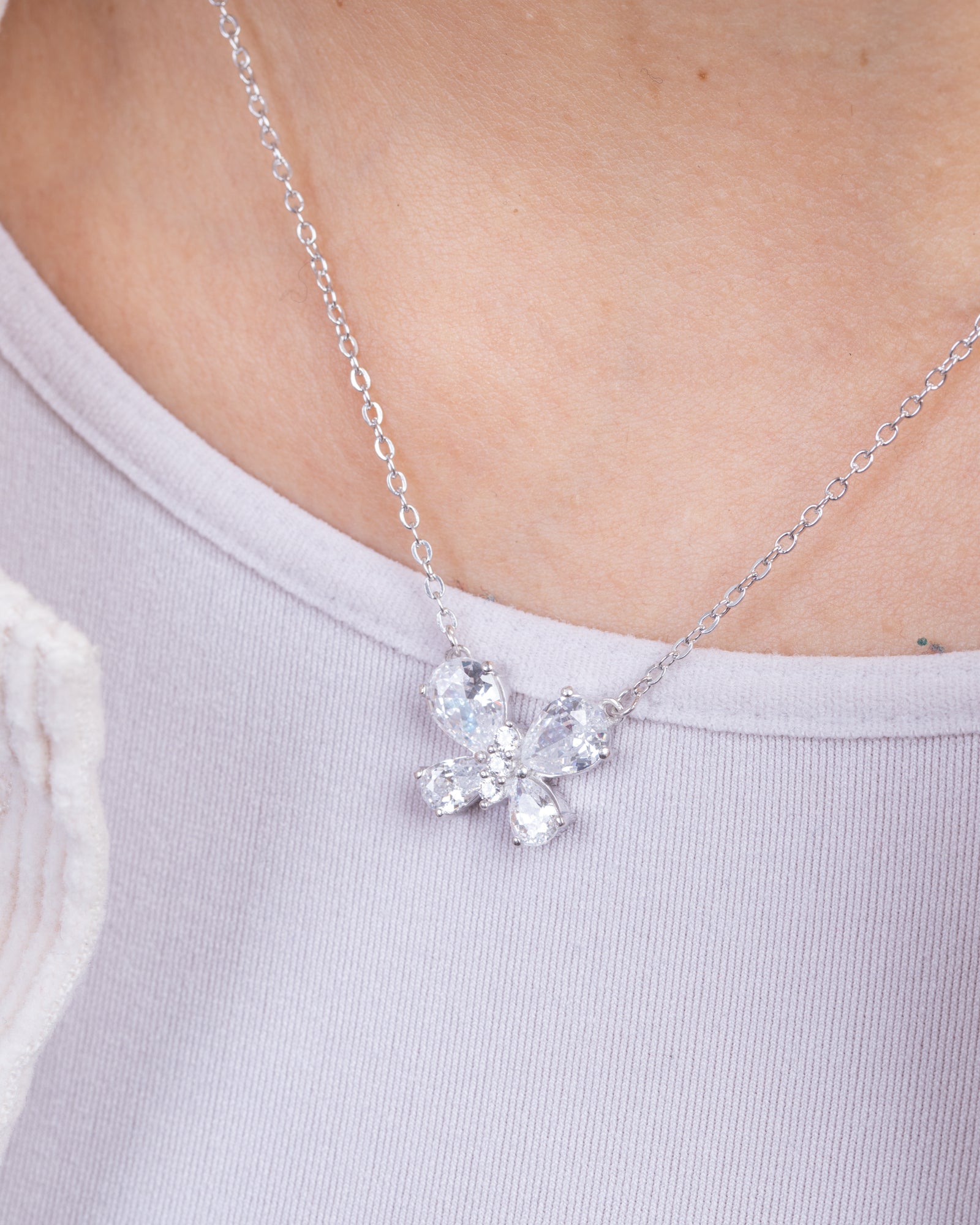 Zircon Butterfly (09) Necklace