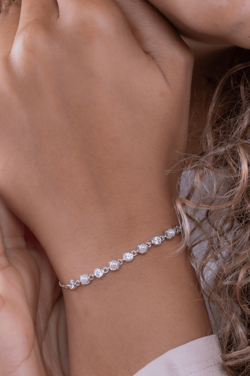 Zircon & Pearl Bracelet
