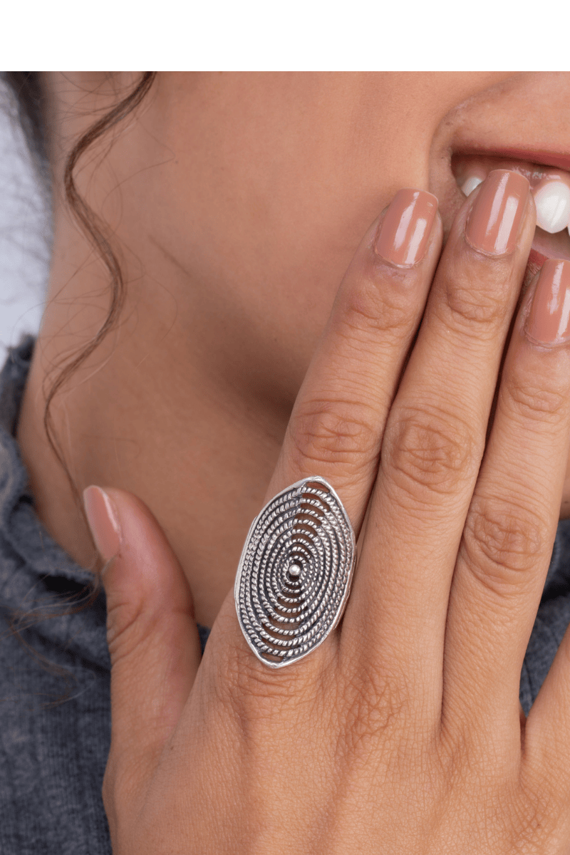 Oval Spiral Ring