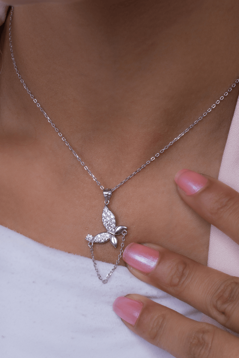 Zircon Butterfly (05) Necklace