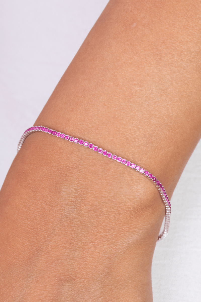 Zircon Fuchsia Tennis Bracelet