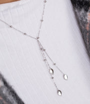 Plain Balls & Feather Necklace